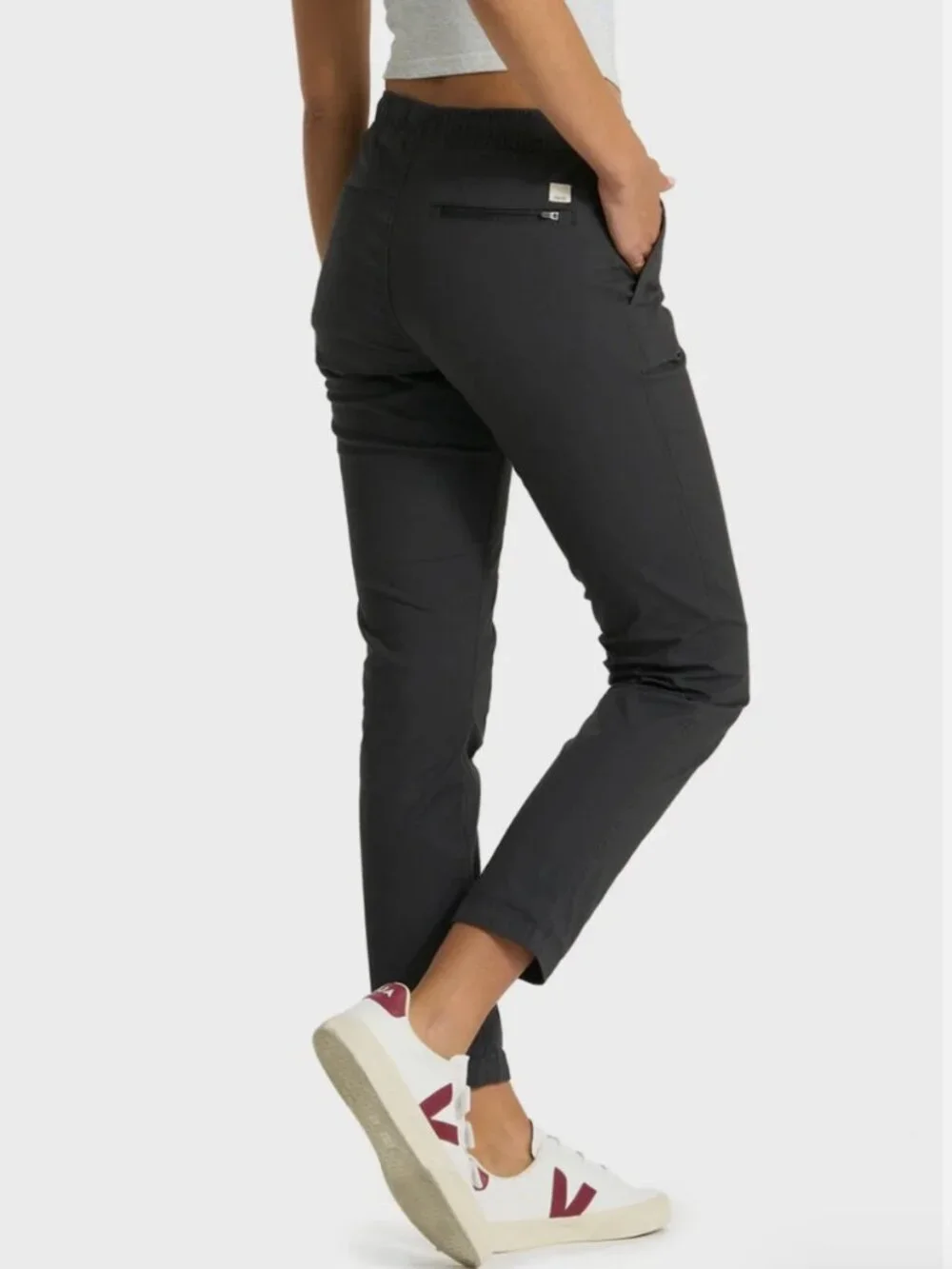 Vuori Women's Ripstop Pants Five-Pocket Design in Charcoal Grey, Size Large - Picture 2 of 10